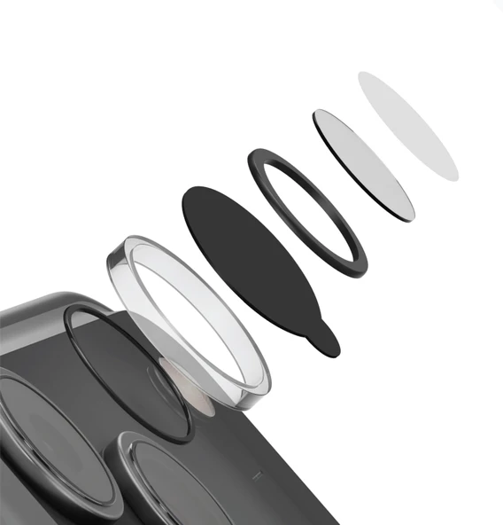 İphone 17 Lens Koruyucu Şeffaf Ultra İnce Tasarım Dayanıklı Çerçeve - 3