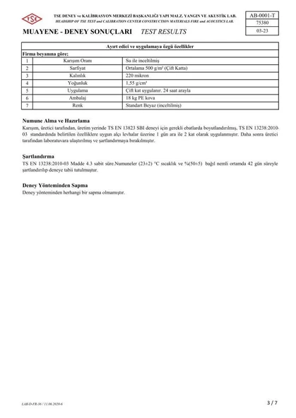 DryFix No Fire Paint Plus 120 Dk Yangına Dayanıklı Boya 18 Kg Ral 7040 Koyu Gri - Resim 4