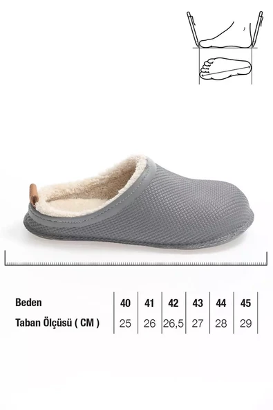 Monalisa Home Lüks Gösterişli Kışlık Füme Renk 40 Numara Terlik ürün görseli 1