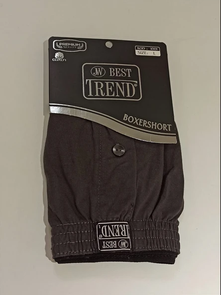 Monalisa Home Lastikli  Düğmeli Koyu Gri Renk L Beden Boxershort ürün görseli