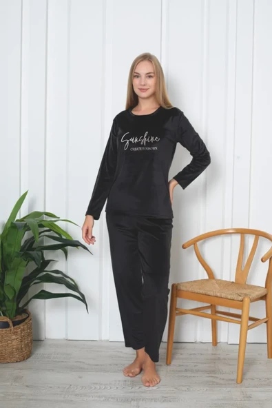 Monalisa Home Lüks Gösterişli Kahverengi L Beden Pijama Takımı ürün görseli 1