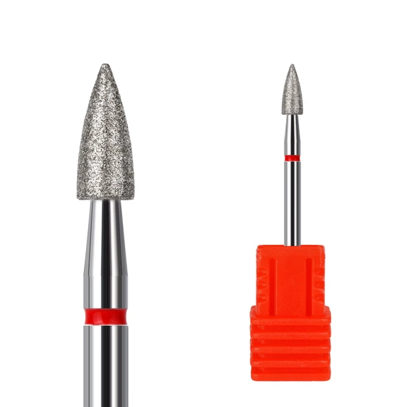 Wien Elmas Manikür Törpü Ucu Sivri Mermi Model Kırmızı 030