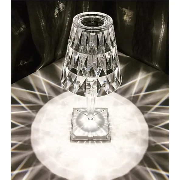 Kristal Abajur LED Kumandalı Ve Dokunmatik Masa Lambası ürün görseli 1