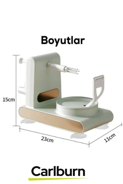 Özel Üretim Ergonomik Yapılı Pratik Vakumlu Kaymaz Meyve Sebze Soyma Makinesi - 2