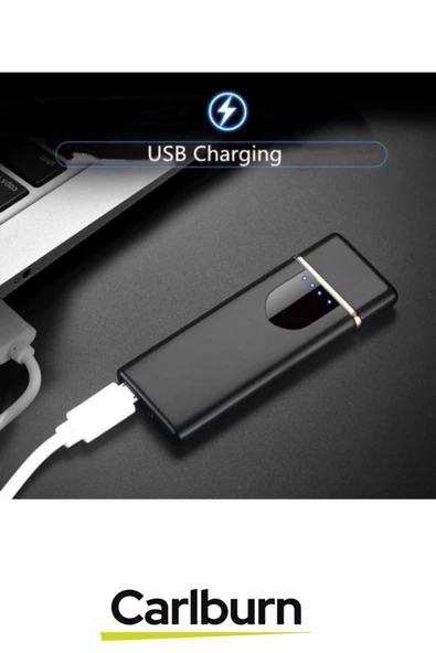 Premium Usb Şarjlı Rüzgardan Etkilenmez Dayanıklı Uzun Ömürlü Dokunmatik Alevsiz Elektrikli Çakmak - 2