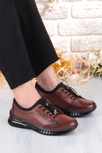 Pepita 9513 Comfort Yumuşak Esnek Kauçuk Kaymaz Taban Hakiki Deri Kadın Ayakkabı - Resim 8