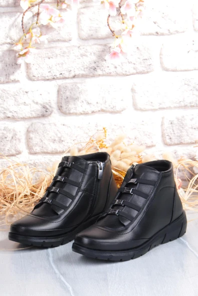 Pepita Z396 Rahat Esnek Kaymaz Taban Yumuşak Hakiki Deri Kadın Bot - Resim 6