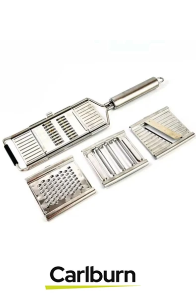 Özel Üretim Tutma Saplı Ergonomik Meyve Sebze Yüksek Kaliteli Paslanmaz Çelik 4'lü Set El Rendesi - 3