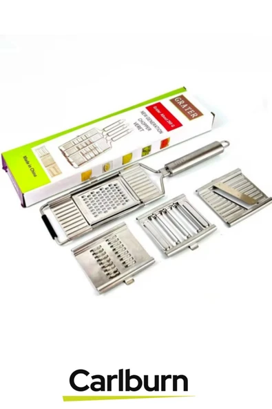 Özel Üretim Tutma Saplı Ergonomik Meyve Sebze Yüksek Kaliteli Paslanmaz Çelik 4'lü Set El Rendesi - 2