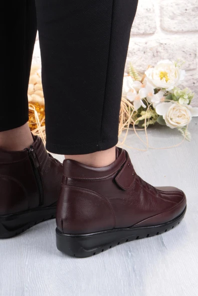 Pepita 7118 Rahat Esnek Kaymaz Taban Yumuşak Hakiki Deri Kadın Bot - Resim 11