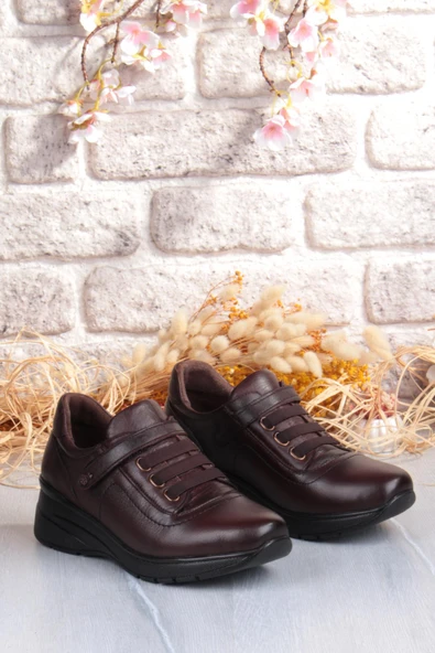 Pepita Z010 Comfort Yumuşak Esnek Kauçuk Kaymaz Taban Hakiki Deri Kadın Ayakkabı - Resim 12