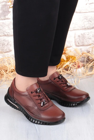 Pepita 9407 Comfort Yumuşak Esnek Kauçuk Kaymaz Taban Hakiki Deri Kadın Ayakkabı - Resim 10