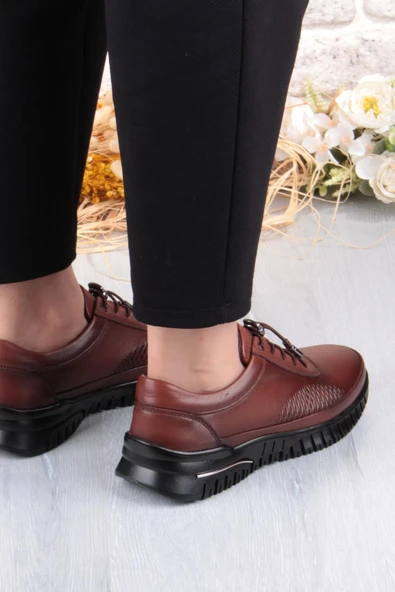 Pepita 9407 Comfort Yumuşak Esnek Kauçuk Kaymaz Taban Hakiki Deri Kadın Ayakkabı - Resim 11