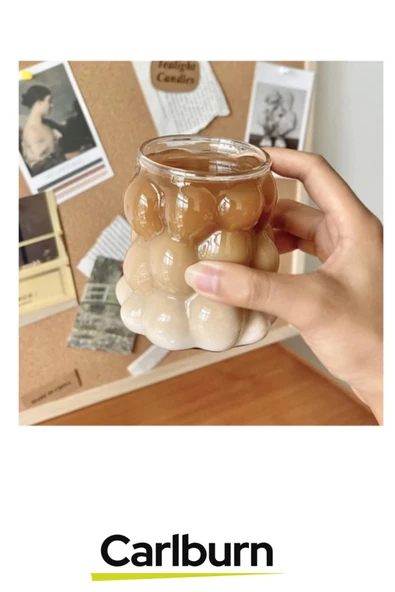 Özel Üretim Şeffaf İnce Isıya Karşı Dirençli Çay Kahve Su Dayanıklı Borosilikat Bubble Bardak - 4