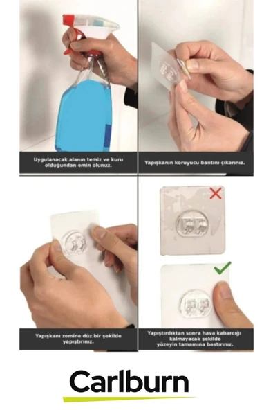 Siyah Kaplama Paslanmaz Metal Su Birikimi Yapmaz Şeffaf Yapışkanlı 5 KG Taşıyabilen Duş Banyo Rafı - 2