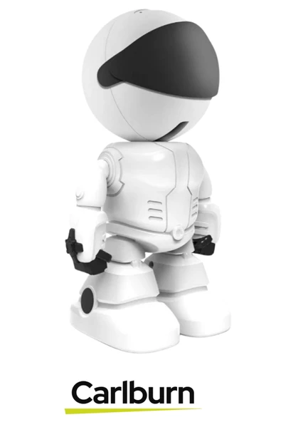 355° Yatay 45° Dikey Hareket Çift Taraflı Ses Gece Görüşü Robot Görünümlü 2.4 GHz Wi-Fi Bebek Kamera - 2