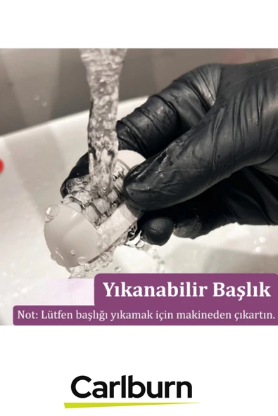 Premium Şarjlı Ergonomik Kompakt 2 Kademe Hız Ayarlı Profesyonel Döner 2 Başlıklı Epilasyon Aleti - 4