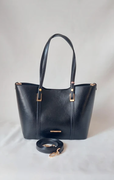 252SV823 Model Sarach Marka Siyah Renk El ve Omuz Çantası