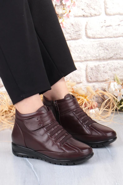 Pepita 7118 Rahat Esnek Kaymaz Taban Yumuşak Hakiki Deri Kadın Bot - Resim 8