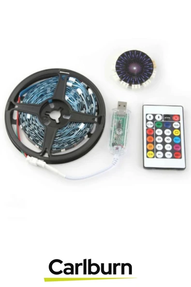 Özel Üretim IP20 Koruma 5V Usb Giriş Yapıştırılabilen RGB Şerit LED İç Mekan Palmiye Aydınlatma - 2