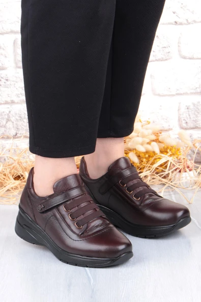 Pepita Z010 Comfort Yumuşak Esnek Kauçuk Kaymaz Taban Hakiki Deri Kadın Ayakkabı - Resim 10