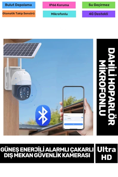 360° Dönen PTZ Kontrol Hareket Algılama Teknolojisi 8000 mAh Güneş Enerji Dış Mekan Güvenlik Kamera