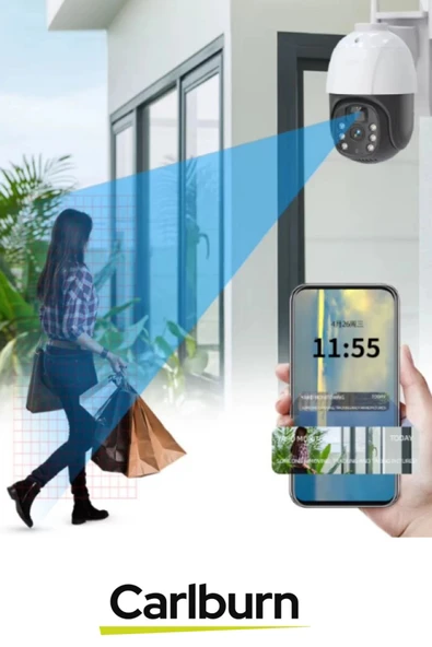 360° Dönen PTZ Kontrol Hareket Algılama Teknolojisi 8000 mAh Güneş Enerji Dış Mekan Güvenlik Kamera - 3