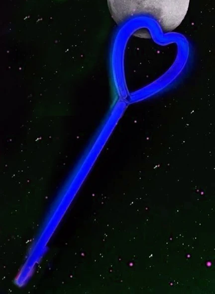 Kalp Şekili Glow Çubuk Seti 6 Adet - 2