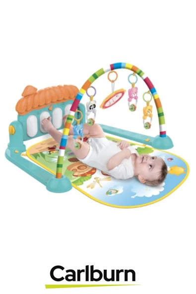 Özel Üretim Yumuşak Zemin Asılabilir Oyuncak Alanı Pilli Bebek Çocuk Piyanolu Mantar Oyun Halısı - 7