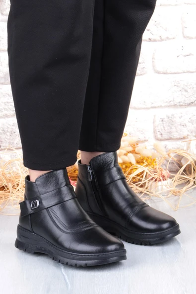 Pepita B002 Rahat Esnek Kaymaz Taban Yumuşak Hakiki Deri Kadın Bot - Resim 3