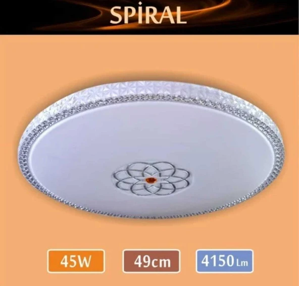 Sıva Üstü Led Panel 45W 49 cm çapında Model Spıral Led Avize
