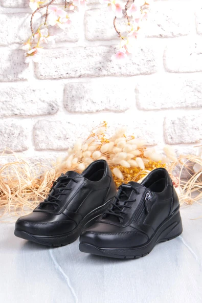 Pepita 9402 Comfort Yumuşak Esnek Kauçuk Kaymaz Taban Hakiki Deri Kadın Ayakkabı - Resim 6