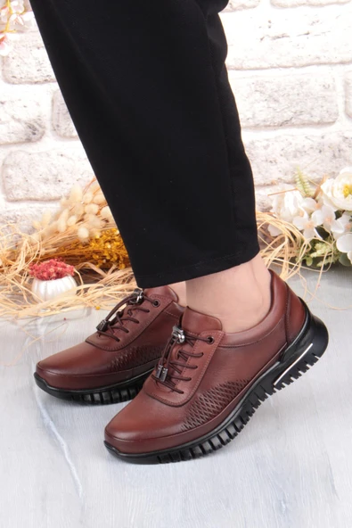 Pepita 9407 Comfort Yumuşak Esnek Kauçuk Kaymaz Taban Hakiki Deri Kadın Ayakkabı - Resim 9