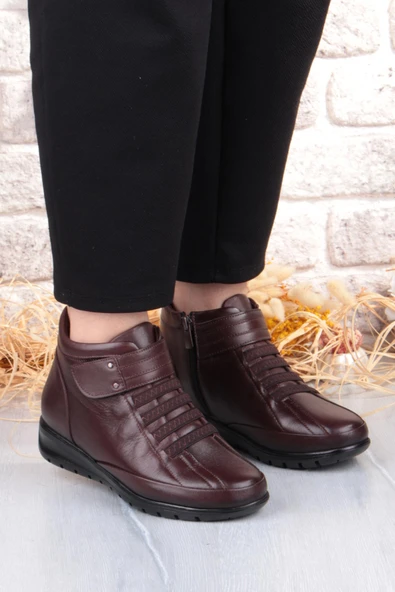 Pepita 7118 Rahat Esnek Kaymaz Taban Yumuşak Hakiki Deri Kadın Bot - Resim 10