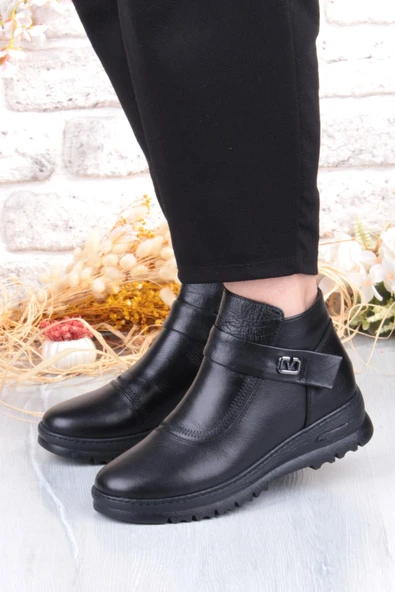 Pepita B002 Rahat Esnek Kaymaz Taban Yumuşak Hakiki Deri Kadın Bot - Resim 2