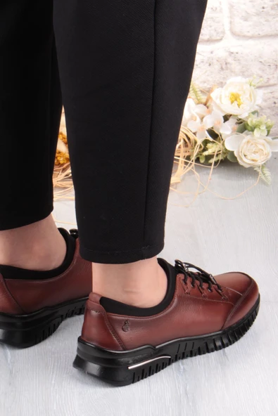 Pepita 9513 Comfort Yumuşak Esnek Kauçuk Kaymaz Taban Hakiki Deri Kadın Ayakkabı - Resim 11