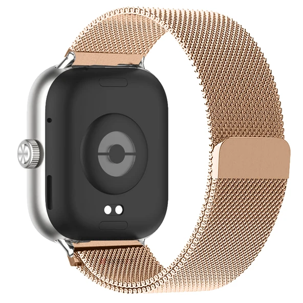 Redmi Watch 5 Active Redmi 5 Lite Uyumlu Kordon Manyetik Milanese Loop Metal Kordon   Retro Gold - Resim 2