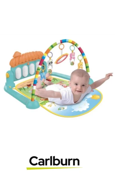 Özel Üretim Yumuşak Zemin Asılabilir Oyuncak Alanı Pilli Bebek Çocuk Piyanolu Mantar Oyun Halısı - 6