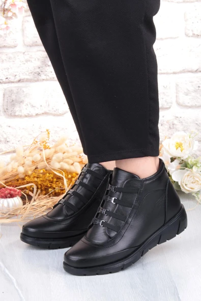 Pepita Z396 Rahat Esnek Kaymaz Taban Yumuşak Hakiki Deri Kadın Bot - Resim 2