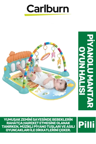 Özel Üretim Yumuşak Zemin Asılabilir Oyuncak Alanı Pilli Bebek Çocuk Piyanolu Mantar Oyun Halısı