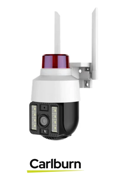 H.265 Sıkıştırma Teknolojisi 3MP HD Çözünürlük Gece Görüşlü Alarmlı Dış Mekan Güvenlik Kamerası - 4