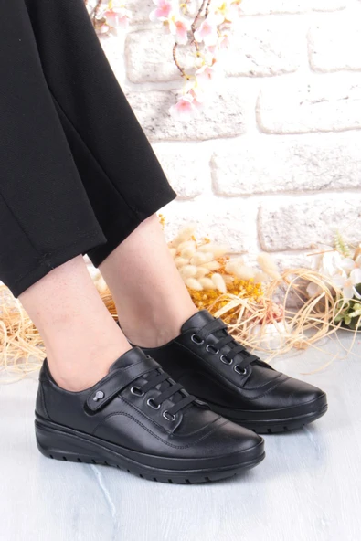 Pepita 7666 Comfort Yumuşak Esnek Kauçuk Kaymaz Taban Hakiki Deri Kadın Ayakkabı ürün görseli