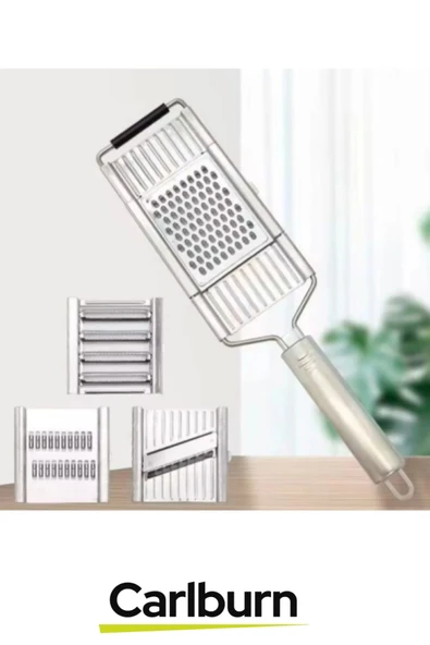 Özel Üretim Tutma Saplı Ergonomik Meyve Sebze Yüksek Kaliteli Paslanmaz Çelik 4'lü Set El Rendesi - 5