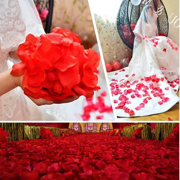 Kırmızı Renk Gül Yaprağı – 10 Paket 1000 Adet - Resim 2