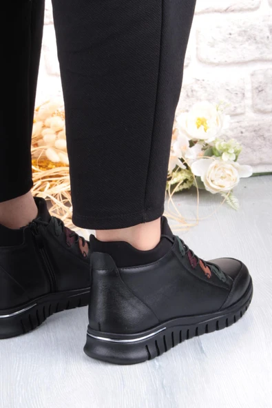 Pepita Z433 Rahat Esnek Kaymaz Taban Yumuşak Hakiki Deri Kadın Bot - Resim 4