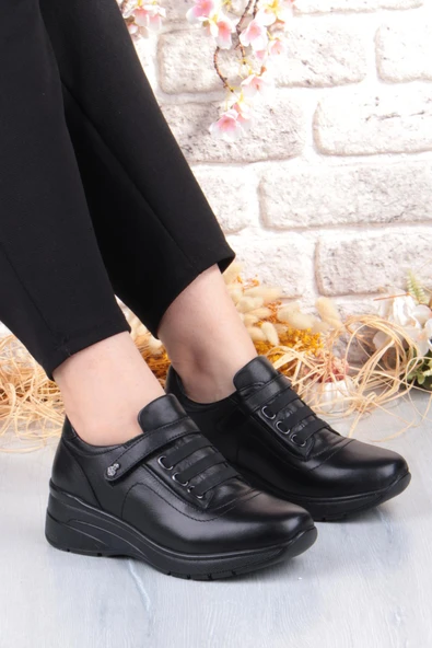Pepita Z010 Comfort Yumuşak Esnek Kauçuk Kaymaz Taban Hakiki Deri Kadın Ayakkabı ürün görseli