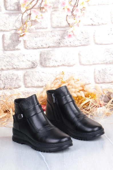 Pepita B002 Rahat Esnek Kaymaz Taban Yumuşak Hakiki Deri Kadın Bot - Resim 5