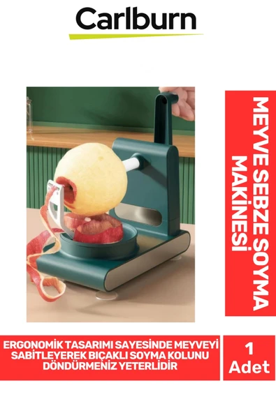 Özel Üretim Ergonomik Yapılı Pratik Vakumlu Kaymaz Meyve Sebze Soyma Makinesi