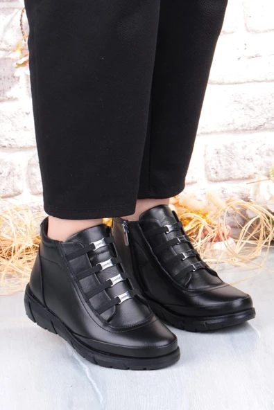 Pepita Z396 Rahat Esnek Kaymaz Taban Yumuşak Hakiki Deri Kadın Bot - Resim 3