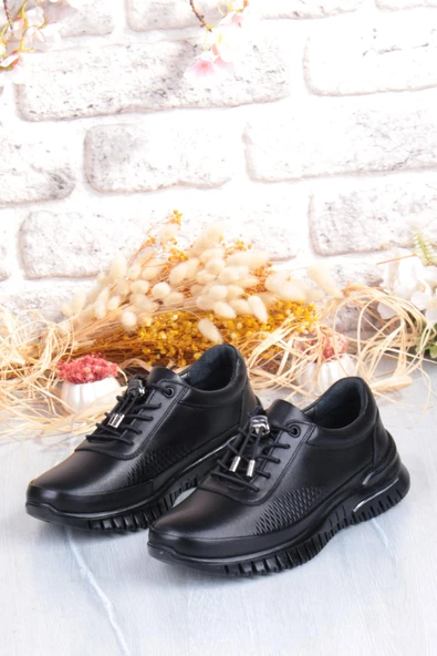 Pepita 9407 Comfort Yumuşak Esnek Kauçuk Kaymaz Taban Hakiki Deri Kadın Ayakkabı - Resim 6